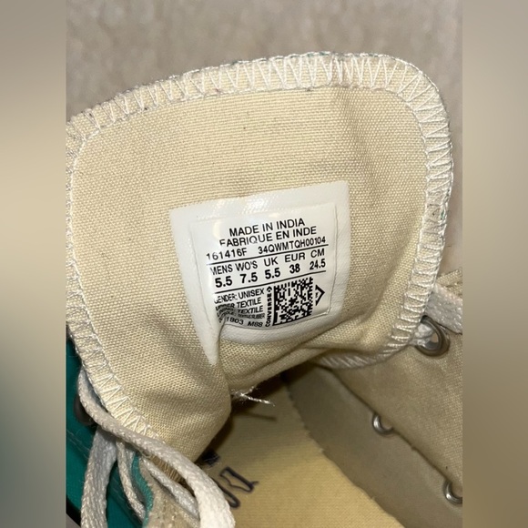 Converse Chuck Taylor All Star Hi Canvas Sneaker Teal / White Women’s Size 7.5 - Picture 7 of 7